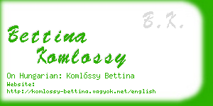 bettina komlossy business card