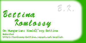 bettina komlossy business card